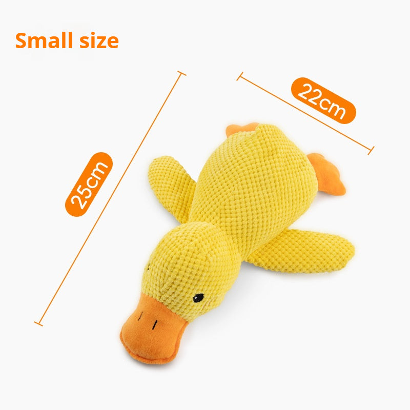 Calming Squeaky Duck Plush Toy for Dogs – Soft Chew & Teeth Cleaning