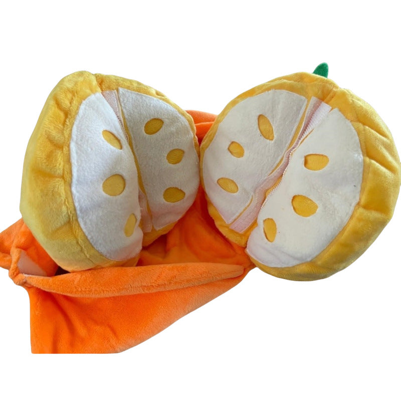 Orange Hide and Seek Plush Dog Toy