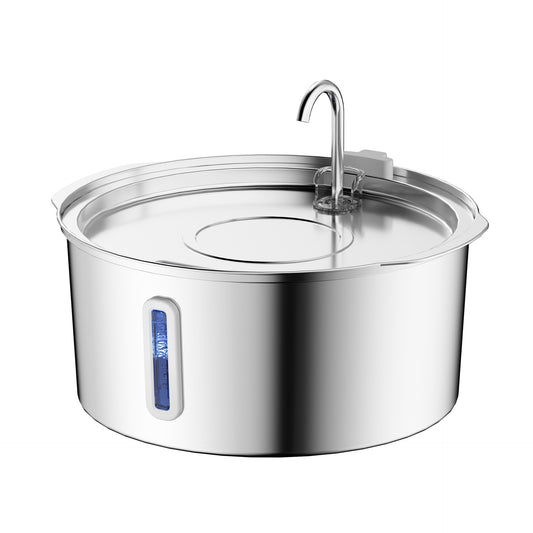 7L Pet Mouth Wet-proof Stainless Steel Large Capacity Floating Bowl Pet Bowl